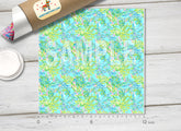 Lilly Inspired Flower in pond Pattern Adhesive Vinyl L043